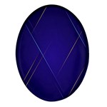 Blue Abstraction Background, Material Design, Paper Oval Glass Fridge Magnet (4 pack) Front