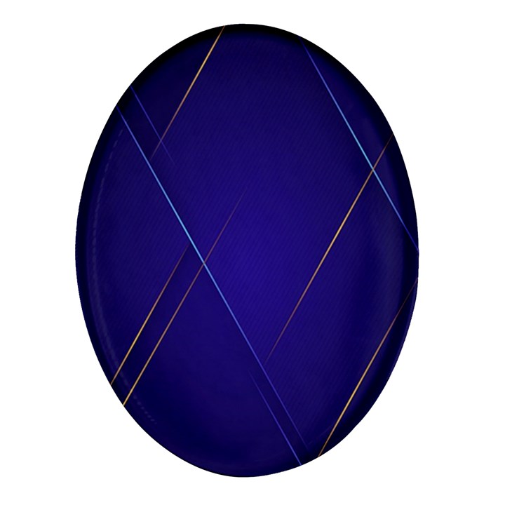 Blue Abstraction Background, Material Design, Paper Oval Glass Fridge Magnet (4 pack)