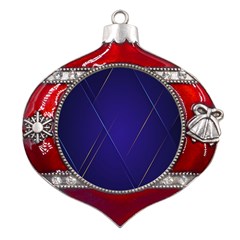 Blue Abstraction Background, Material Design, Paper Metal Snowflake And Bell Red Ornament by nateshop