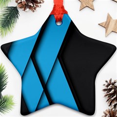 Blue Black Abstract Background, Geometric Background Ornament (star) by nateshop