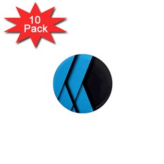 Blue Black Abstract Background, Geometric Background 1  Mini Magnet (10 Pack)  by nateshop