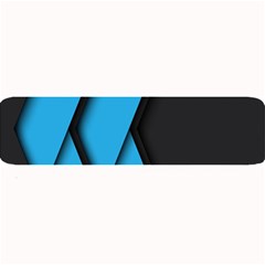 Blue Black Abstract Background, Geometric Background Large Bar Mat by nateshop