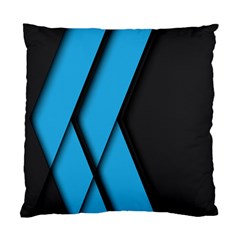 Blue Black Abstract Background, Geometric Background Standard Cushion Case (two Sides) by nateshop