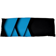 Blue Black Abstract Background, Geometric Background Body Pillow Case Dakimakura (two Sides) by nateshop