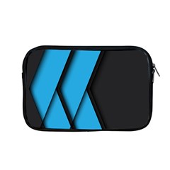 Blue Black Abstract Background, Geometric Background Apple Macbook Pro 13  Zipper Case by nateshop