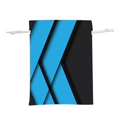 Blue Black Abstract Background, Geometric Background Lightweight Drawstring Pouch (m) by nateshop