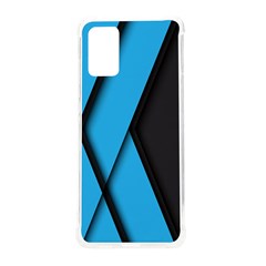 Blue Black Abstract Background, Geometric Background Samsung Galaxy S20plus 6 7 Inch Tpu Uv Case by nateshop