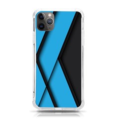 Blue Black Abstract Background, Geometric Background Iphone 11 Pro Max 6 5 Inch Tpu Uv Print Case by nateshop