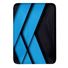 Blue Black Abstract Background, Geometric Background Rectangular Glass Fridge Magnet (4 Pack) by nateshop