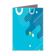 Blue Yellow Abstraction, Creative Backgroun Mini Greeting Card by nateshop