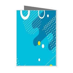 Blue Yellow Abstraction, Creative Backgroun Mini Greeting Cards (pkg Of 8) by nateshop