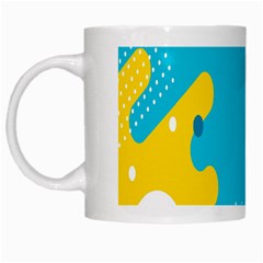 Blue Yellow Abstraction, Creative Backgroun White Mug by nateshop