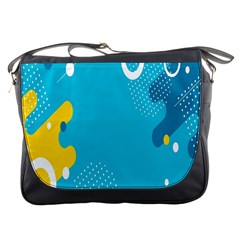 Blue Yellow Abstraction, Creative Backgroun Messenger Bag by nateshop