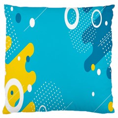 Blue Yellow Abstraction, Creative Backgroun Large Cushion Case (two Sides) by nateshop