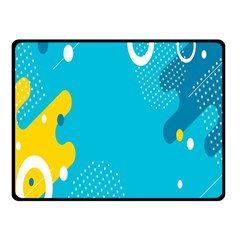 Blue Yellow Abstraction, Creative Backgroun Two Sides Fleece Blanket (small) by nateshop