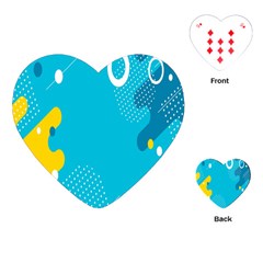 Blue Yellow Abstraction, Creative Backgroun Playing Cards Single Design (heart) by nateshop