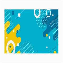 Blue Yellow Abstraction, Creative Backgroun Small Glasses Cloth (2 Sides) by nateshop