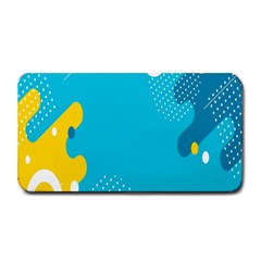 Blue Yellow Abstraction, Creative Backgroun Medium Bar Mat by nateshop