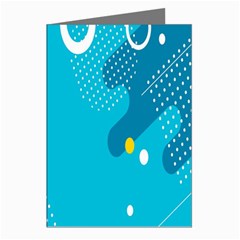 Blue Yellow Abstraction, Creative Backgroun Greeting Cards (pkg Of 8) by nateshop