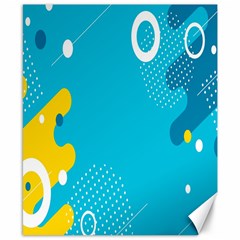 Blue Yellow Abstraction, Creative Backgroun Canvas 8  X 10 