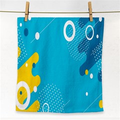 Blue Yellow Abstraction, Creative Backgroun Face Towel by nateshop