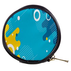 Blue Yellow Abstraction, Creative Backgroun Mini Makeup Bag