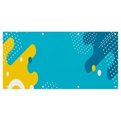 Blue Yellow Abstraction, Creative Backgroun Banner And Sign 8  X 4 