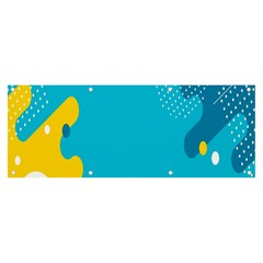 Blue Yellow Abstraction, Creative Backgroun Banner And Sign 8  X 3 