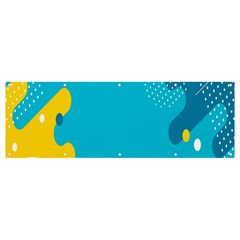 Blue Yellow Abstraction, Creative Backgroun Banner And Sign 12  X 4  by nateshop