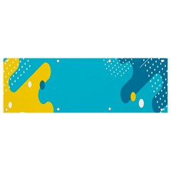 Blue Yellow Abstraction, Creative Backgroun Banner And Sign 9  X 3 