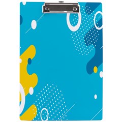 Blue Yellow Abstraction, Creative Backgroun A4 Acrylic Clipboard by nateshop