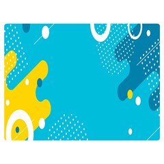 Blue Yellow Abstraction, Creative Backgroun Premium Plush Fleece Blanket (extra Small) by nateshop