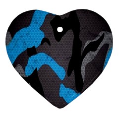 Blue, Abstract, Black, Desenho, Grey Shapes, Texture Ornament (heart) by nateshop