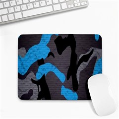 Blue, Abstract, Black, Desenho, Grey Shapes, Texture Small Mousepad by nateshop