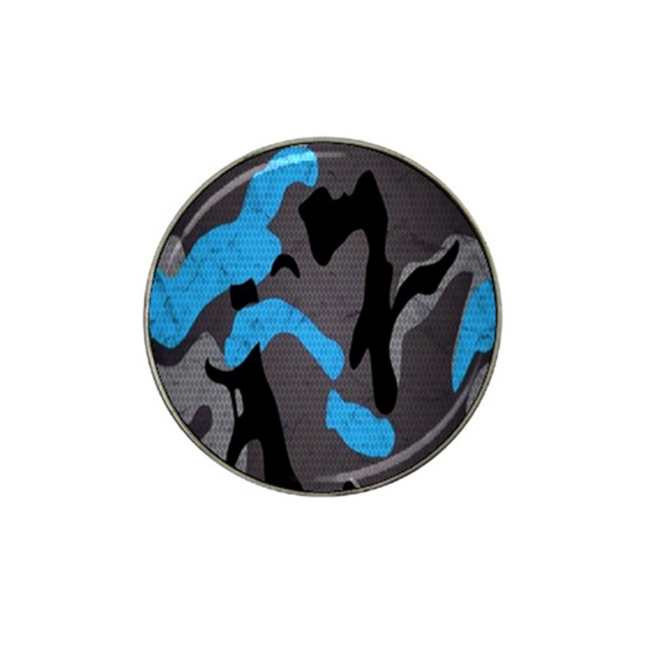 Blue, Abstract, Black, Desenho, Grey Shapes, Texture Hat Clip Ball Marker