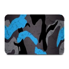 Blue, Abstract, Black, Desenho, Grey Shapes, Texture Plate Mats by nateshop