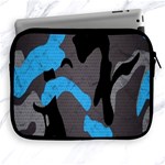 Blue, Abstract, Black, Desenho, Grey Shapes, Texture Apple iPad 2/3/4 Zipper Cases Front