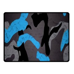 Blue, Abstract, Black, Desenho, Grey Shapes, Texture Two Sides Fleece Blanket (small) by nateshop