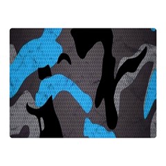 Blue, Abstract, Black, Desenho, Grey Shapes, Texture Two Sides Premium Plush Fleece Blanket (mini) by nateshop