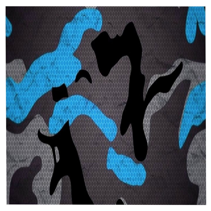 Blue, Abstract, Black, Desenho, Grey Shapes, Texture Wooden Puzzle Square