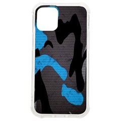 Blue, Abstract, Black, Desenho, Grey Shapes, Texture Iphone 12 Mini Tpu Uv Print Case	 by nateshop