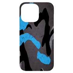 Blue, Abstract, Black, Desenho, Grey Shapes, Texture Iphone 14 Pro Max Black Uv Print Case by nateshop