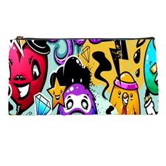 Cartoon Graffiti, Art, Black, Colorful, Wallpaper Pencil Case by nateshop