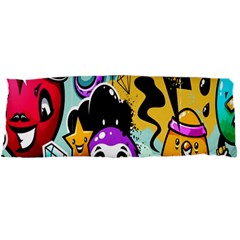 Cartoon Graffiti, Art, Black, Colorful, Wallpaper Body Pillow Case Dakimakura (two Sides) by nateshop