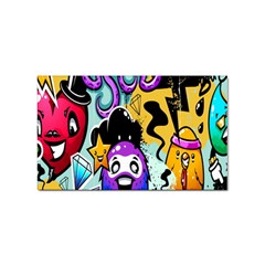 Cartoon Graffiti, Art, Black, Colorful, Wallpaper Sticker Rectangular (100 Pack) by nateshop