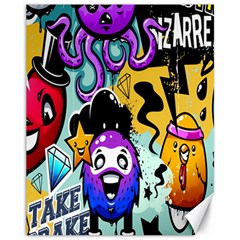 Cartoon Graffiti, Art, Black, Colorful, Wallpaper Canvas 11  X 14  by nateshop