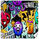 Cartoon Graffiti, Art, Black, Colorful, Wallpaper Canvas 16  x 16  15.2 x15.41  Canvas - 1