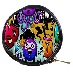 Cartoon Graffiti, Art, Black, Colorful, Wallpaper Mini Makeup Bag