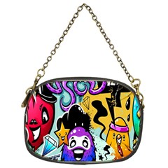 Cartoon Graffiti, Art, Black, Colorful, Wallpaper Chain Purse (one Side) by nateshop