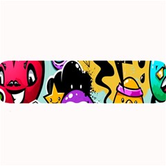 Cartoon Graffiti, Art, Black, Colorful, Wallpaper Large Bar Mat by nateshop